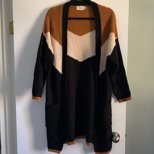Long knit cardigan
